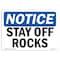 Signmission OSHA Notice, 5" Height, Stay Off Rocks Sign, 7" X 5", Landscape OS-NS-D-57-L-18437 - alternate 1